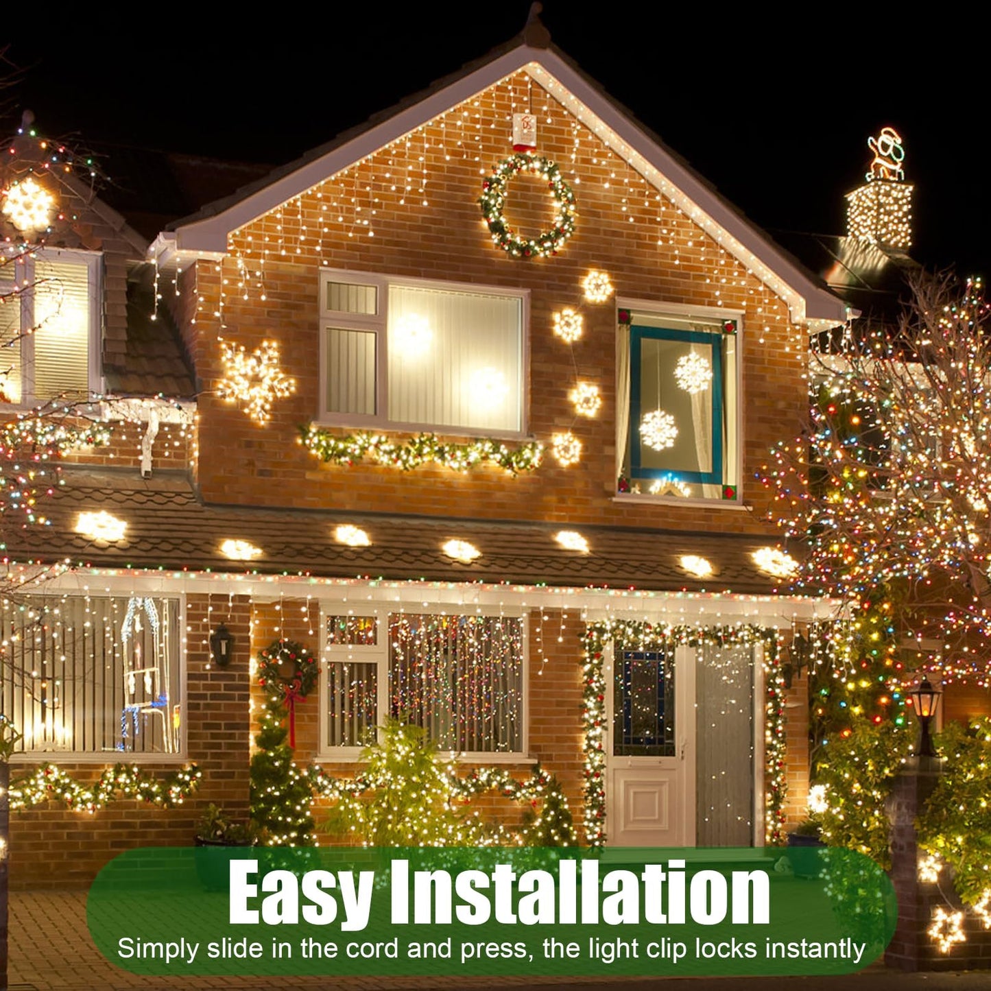 Hysagtek 200 Pcs Christmas Tree Light Clip for String Lights and Ornament, Weatherproof Ornament Hanger on Xmas Trees Indoor Outdoor