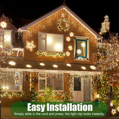 Hysagtek 200 Pcs Christmas Tree Light Clip for String Lights and Ornament, Weatherproof Ornament Hanger on Xmas Trees Indoor Outdoor