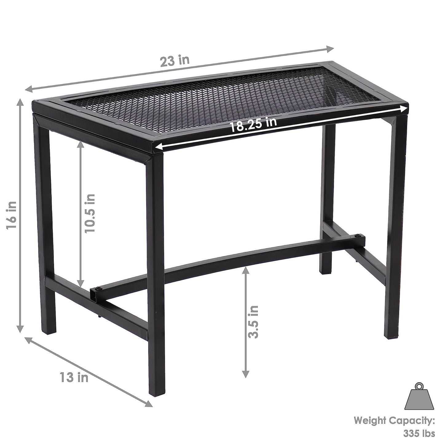 Sunnydaze Mesh Outdoor Curved Bench - Metal Patio Bench Set - Heavy-Duty Outdoor Seats for Backyard or Fire Pit - Black - Set of 2