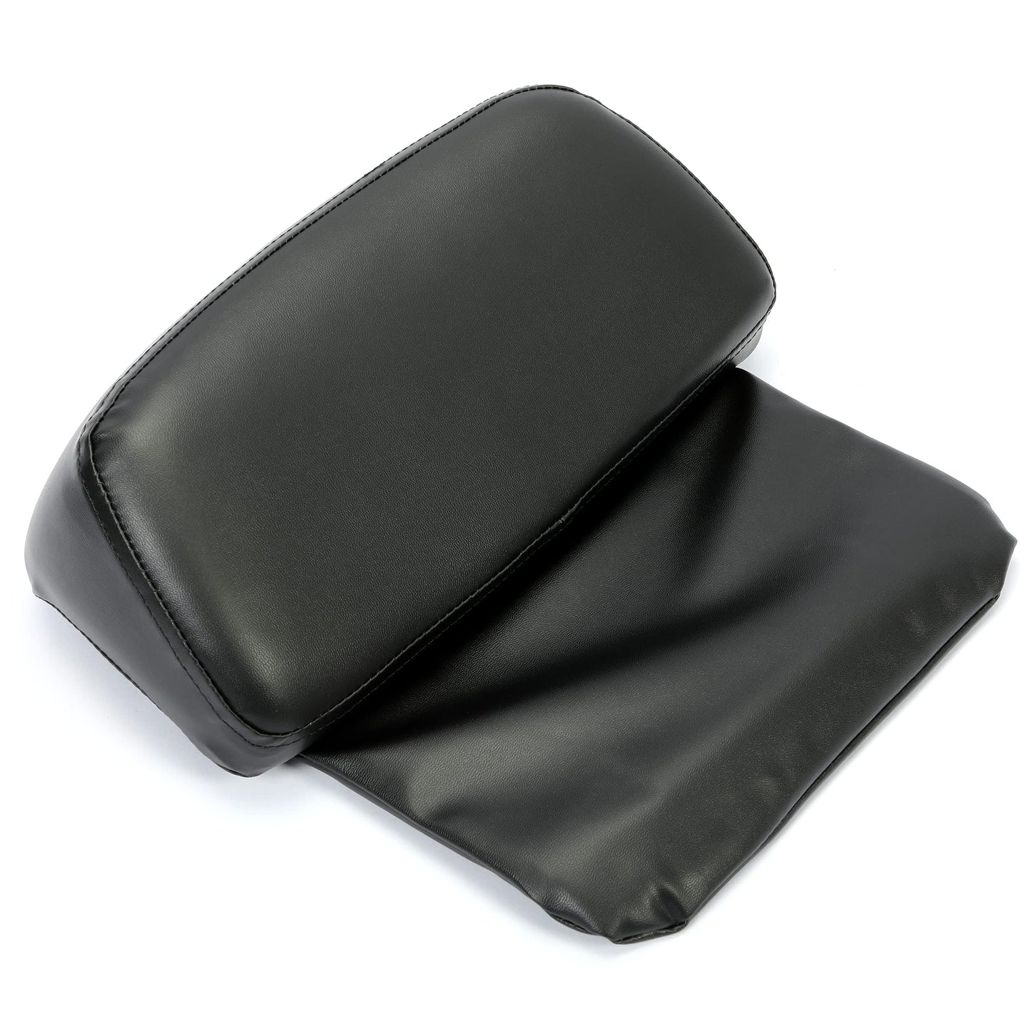 ECOTRIC Chopped Luggage Trunk W/Pad Compatible with 2014-2024 Harley Touring Road King Road Glide Street Glide Electra Glide Tail Box Trunk with Backrest