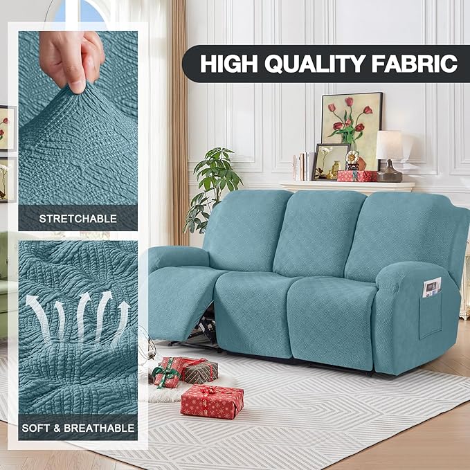 Timeles Recliner Covers for 3 Seater Reclining Couch Covers Sofa Slipcover