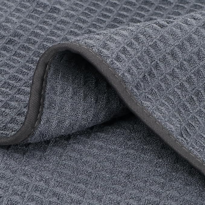 HOMEXCEL 4 Pack Microfiber Gym Towels Grey Fitness Towels Ultra Soft, Highly