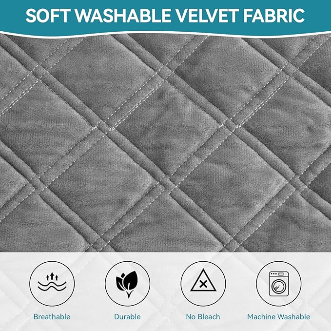 Deep Dream Velvet Couch Cover, Sectional Sofa Covers, Anti Slip Couch Covers