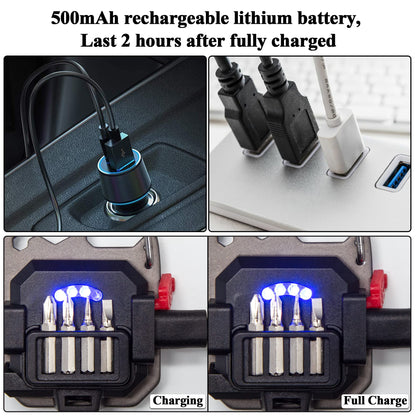 Rugtol Cob Keychain Work Light, Cob Rechargeable Key chain Light, 1000lumens Keychain Torch Led Super Bright with 7 Lights Modes, Mini Keyring Torches with Screwdriver Bottle Opener for Outdoor Hiking