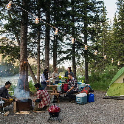 SUNTHIN Outdoor White String Lights, 27FT White Patio Lights with 14 G40 Shatterproof LED Bulbs(1 Spare), Waterproof Hanging Outside Lights for Yard, Porch, Deck, Garden, Pergola