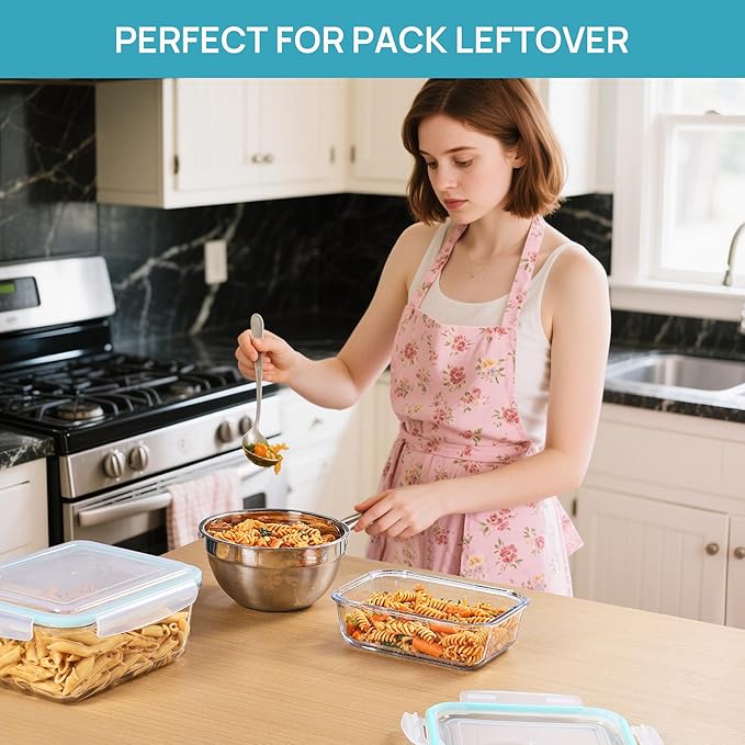 Vtopmart 122oz+50oz Large Glass Food Storage Containers