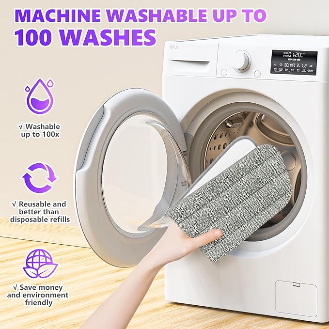 6 Pack Reusable Mop Pads Compatible