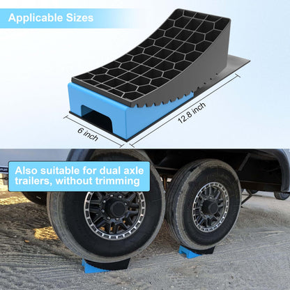 CirclrRoad RV Levelers, Heavy Duty RV Ramps for Leveling, Camper Wheel Levelers, Trailer Leveling Up to 35,000 lbs with Rubber Anti-Skid Pads and Storage Carrying Bag