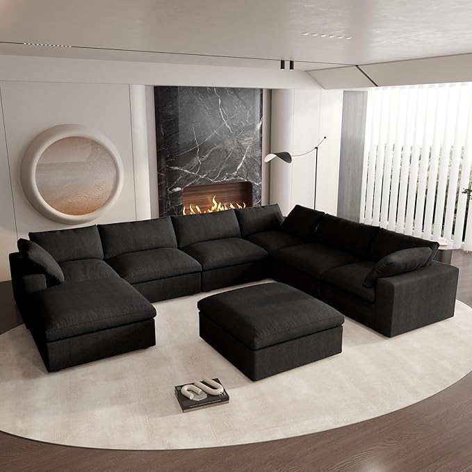 Cloud Modular Sectional Sofa Couch, Oversized Couch 8 Seater