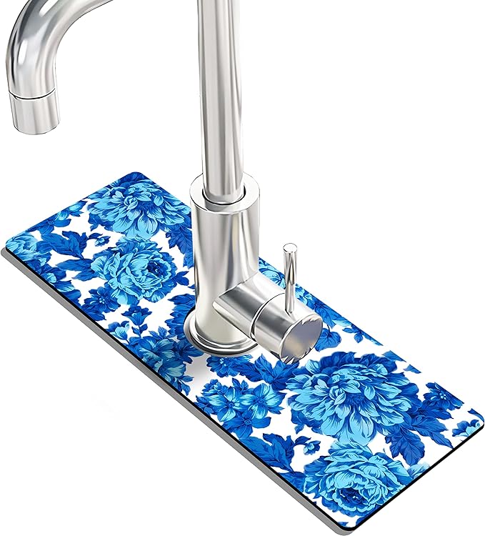 Kitchen Sink Splash Guard Faucet Mat Super Absorbent Fast Drying Mat Sink
