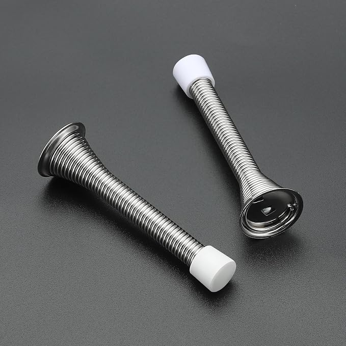 Ravinte Door Stoppers, 48 Pack Satin Nickel Spring Stops With Rubber Bumper for Bottom of Door