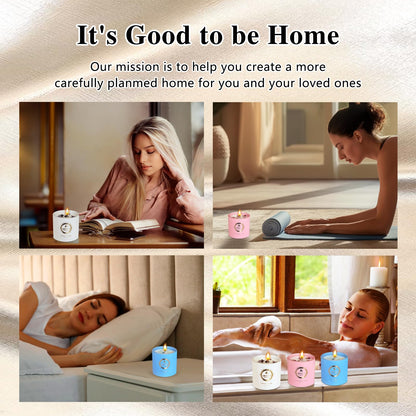 AROZEN 3 Pack Scented Candles Gift Set for Women – Lavender, Ocean, Rose Soy Candles with Crystals & Seashells, 70-Hour Total Burn Time, Aromatherapy Candle Set for Home Decor, Mother’s Day Birthday
