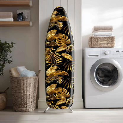 HOMETITUTE Blue Terrazzo Ironing Board Cover Stretch Fabric with Elasticity Velcro Fastening Modern Stone Pattern Ironing Board Cover 15x54 Inches Home Decor