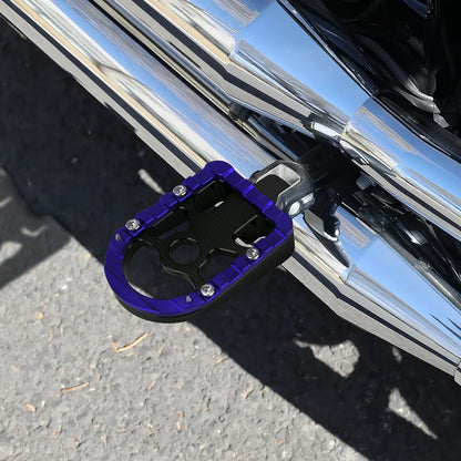 HDBUBALUS Foot Pegs Passenger Footpegs Foot Rest Pedal Fit for Harley Softail 2018-Later LiveWire 2020-Later Fat Boy Street Bob Low Rider Breakout (Blue)