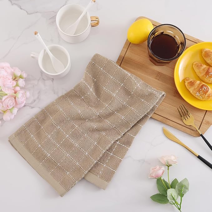 Mordimy 100% Cotton Terry Cloth Kitchen Towels, Super Soft and Absorbent Dish