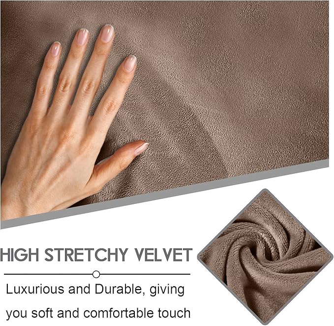 ULTICOR Velvet 8-Pieces Recliner Sofa Covers Stretch Reclining Couch Covers