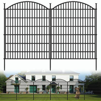 ULIOK 15 Panels Decorative Garden Fence, 32 in(H) X 37.9ft(L) No Dig Fence Panels Animal Barrier for Patio, Animal Ground Stakes Fencing for Garden, Rabbit Dog Temporary Fence for Outdoor Yard
