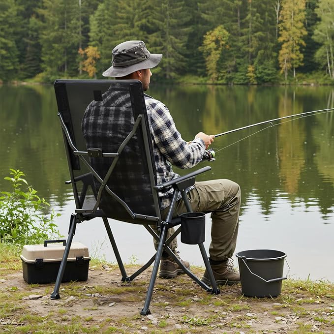 EVER ADVANCED Teslin Reclining Camping Chairs
