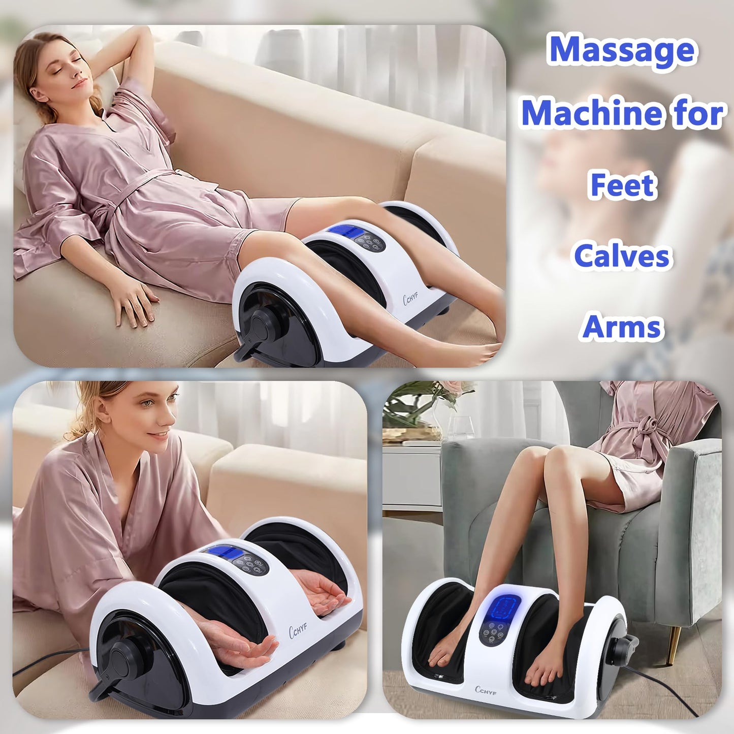 Foot Massager with Heat,Shiatsu Foot Massager for Plantar Fasciitis,Pain Relief and Heat Therapy,Massage Leg/Calf/Ankle with Deep Kneading for Family and Friends(Black)