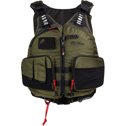 Old Town Lure Angler II Men's Front-Zip Life Jacket, L/XL, Moss