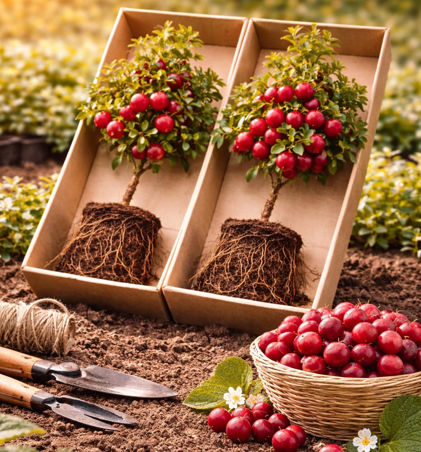 2 Red Gooseberry Bush Live Plants – Edible Fruit Shrubs for Planting, Sweet-Tart Berries, Hardy Outdoor Garden Plants, Cold Tolerant, Backyard Orchard, Full Sun to Partial Shade (2 Plants)