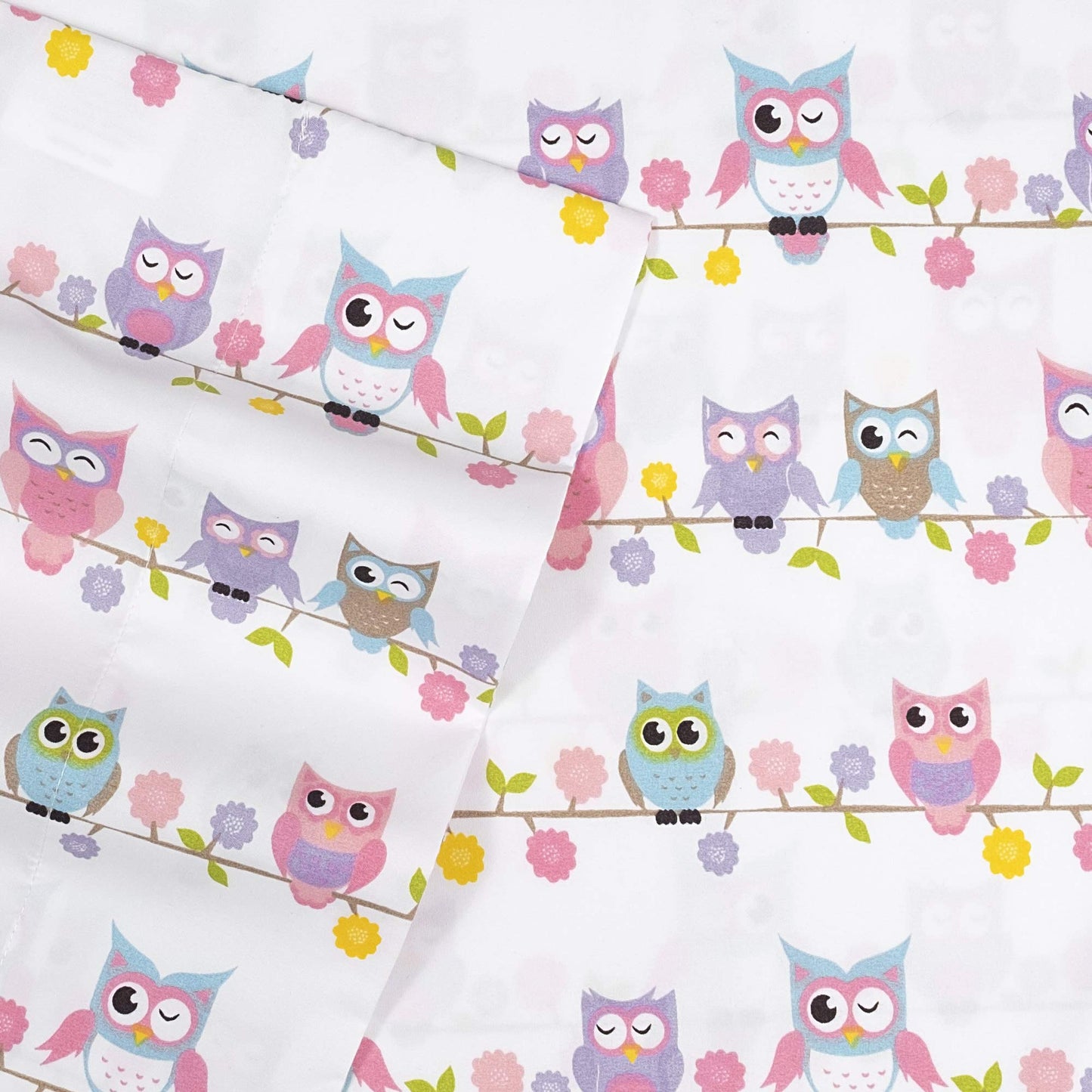 1500 Supreme Kids Bed Sheet Collection - Fun Colorful and Comfortable Boys and Girls Toddler Sheet Sets - Deep Pocket Wrinkle Free Soft and Cozy Bedding - Twin XL, Owls