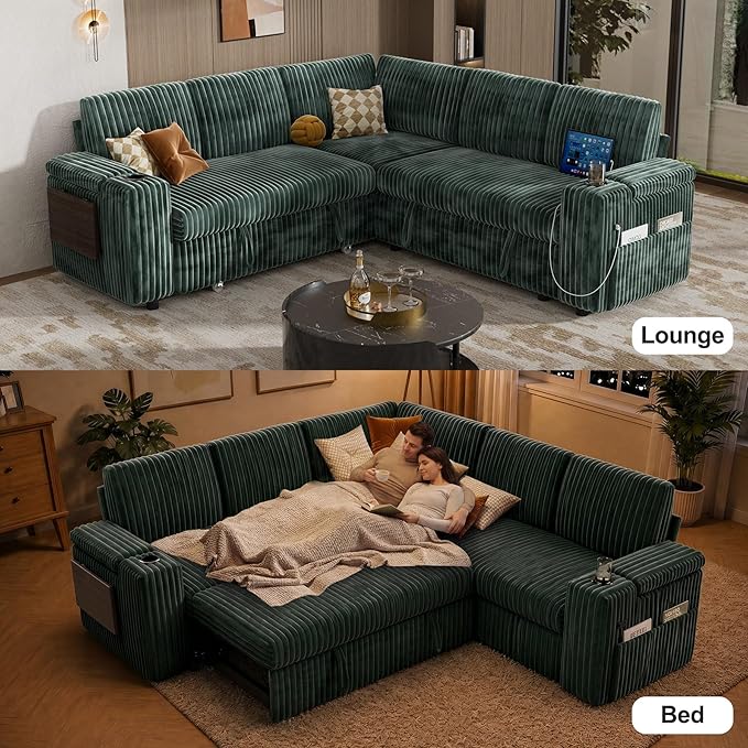Vipbear 86" Modular Sectional Sleeper Sofa