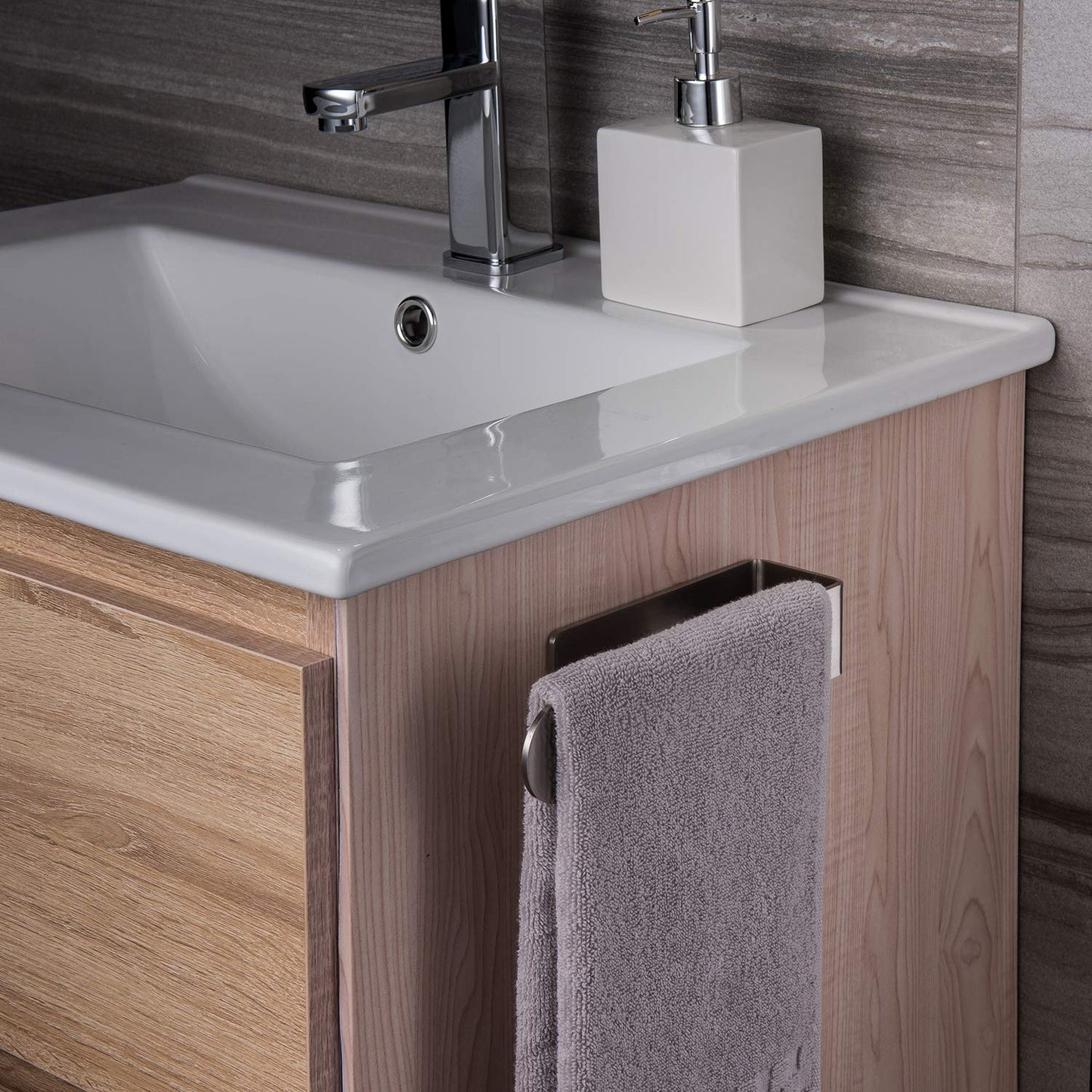 YIGII Hand Towel Holder Self Adhesive - Towel Ring Stainless Steel Towel Rail for Bathroom