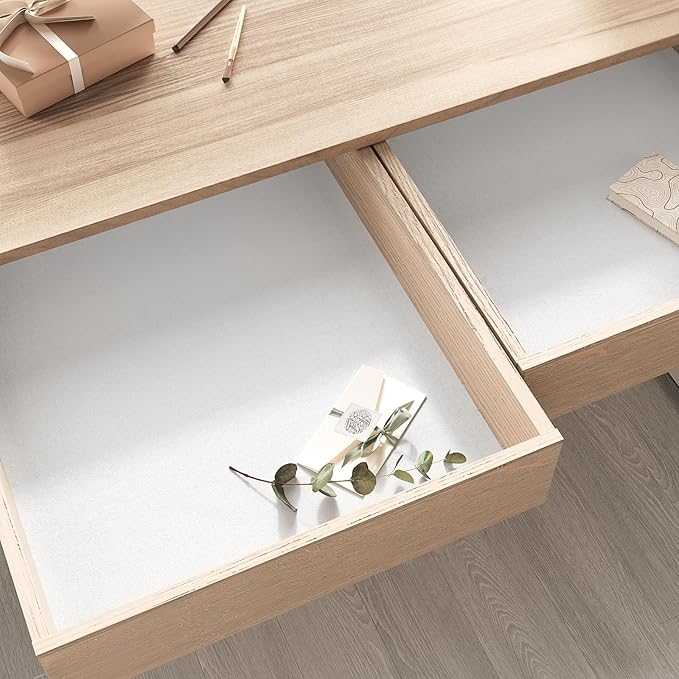VEELIKE Self Adhesive Velvet Flocking Liner White Felt Drawer Liner