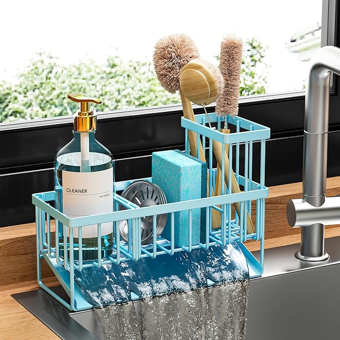 Cisily Blue Kitchen Sink Caddy Organzier