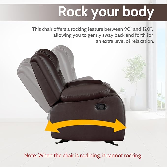 PrimeZone Oversized Rocker Recliner Chair