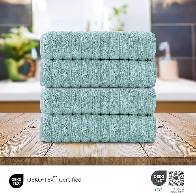 Classic Turkish Towels CTT Premium 4 Pack Bath Towels Set, Made