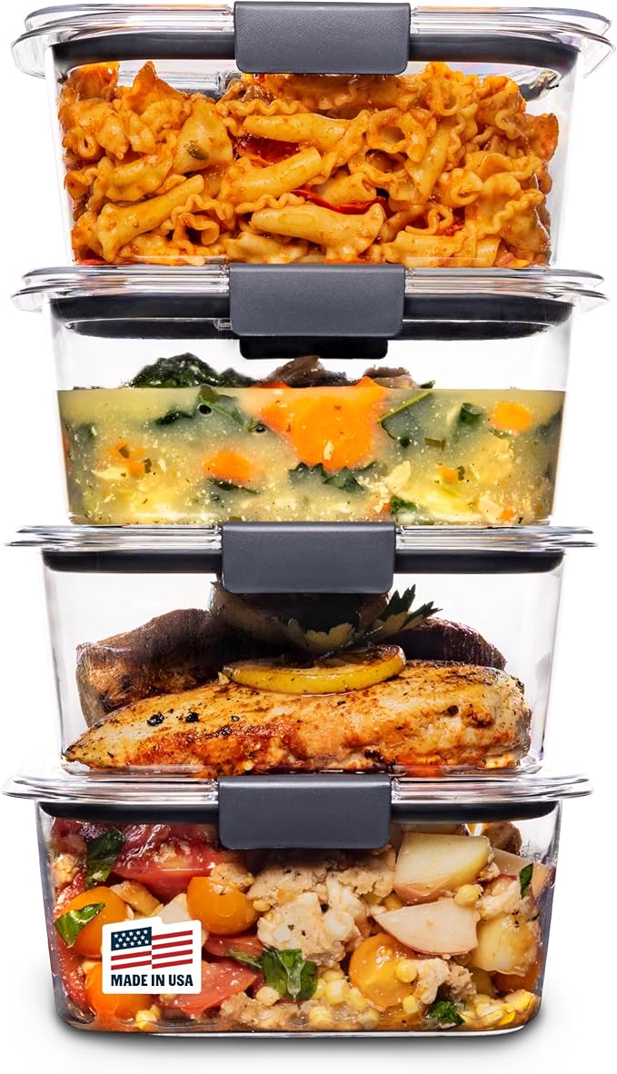 Rubbermaid Brilliance BPA Free Airtight Food Storage Containers