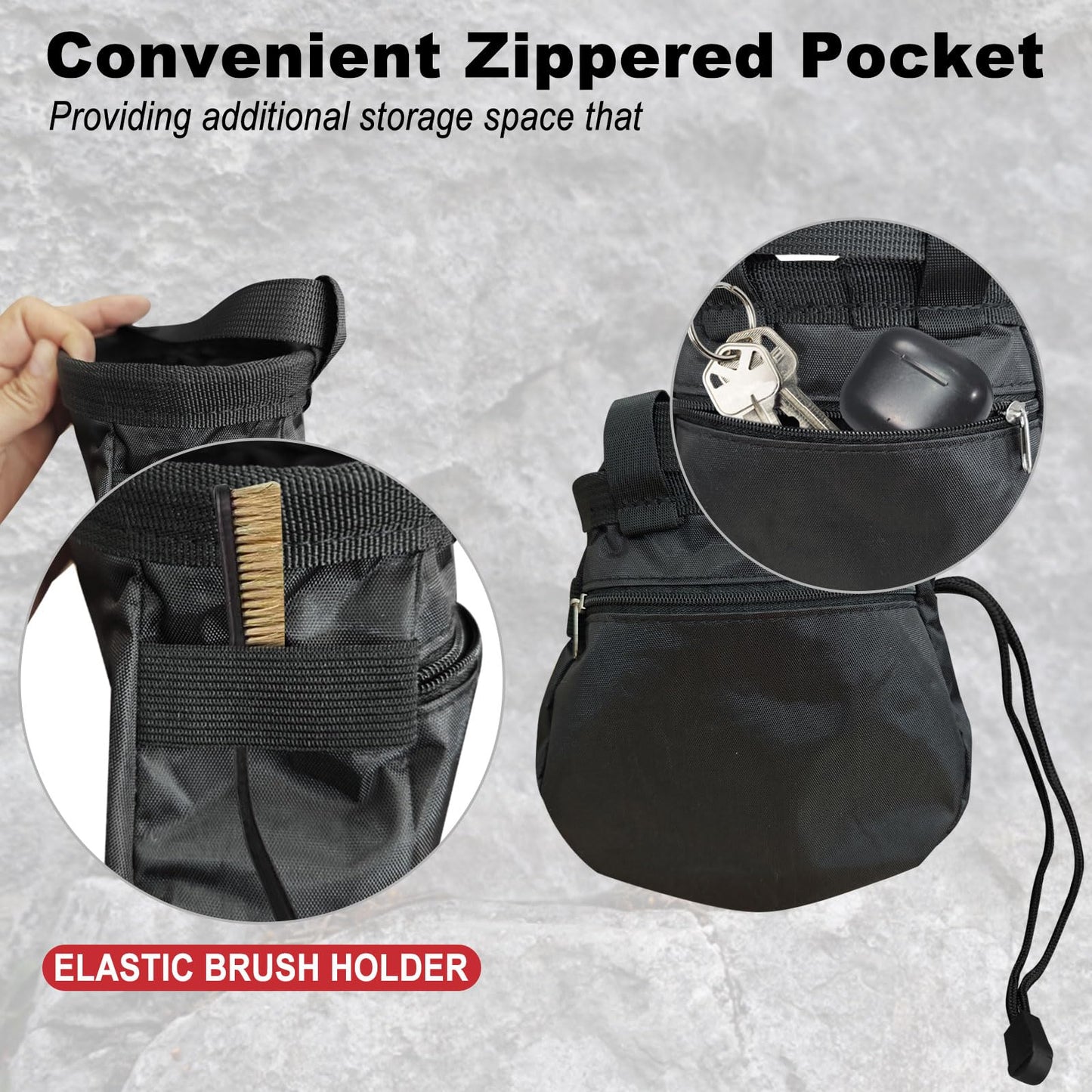 Chalk Bag for Rock Climbing & Bouldering: Outdoor Indoor Chalk Bag for Men & Women Climbing Equipment & Accessories