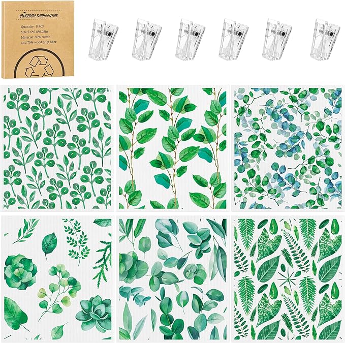 6 Pack St.Patricks Day Swedish Dishcloths