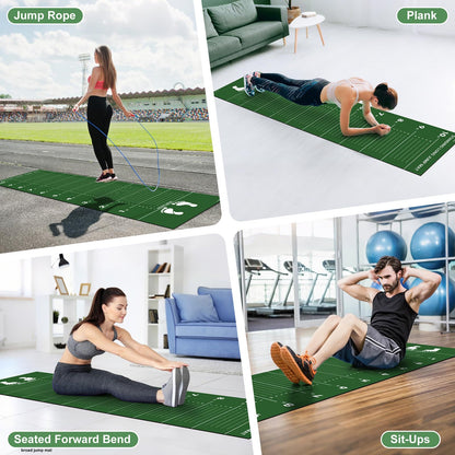 Standing Long Jump Mat, Broad Jump Measurement Mat for Training and Testing, Non Slip Jumping Measurement Tool for Gym, School PE and Track Practice