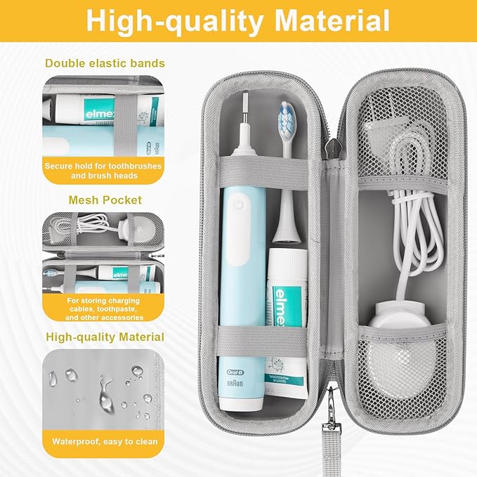 Toothbrush Travel Case for Oral B/Oral-B Pro 1000 1500 5000 7000 7500 9600/