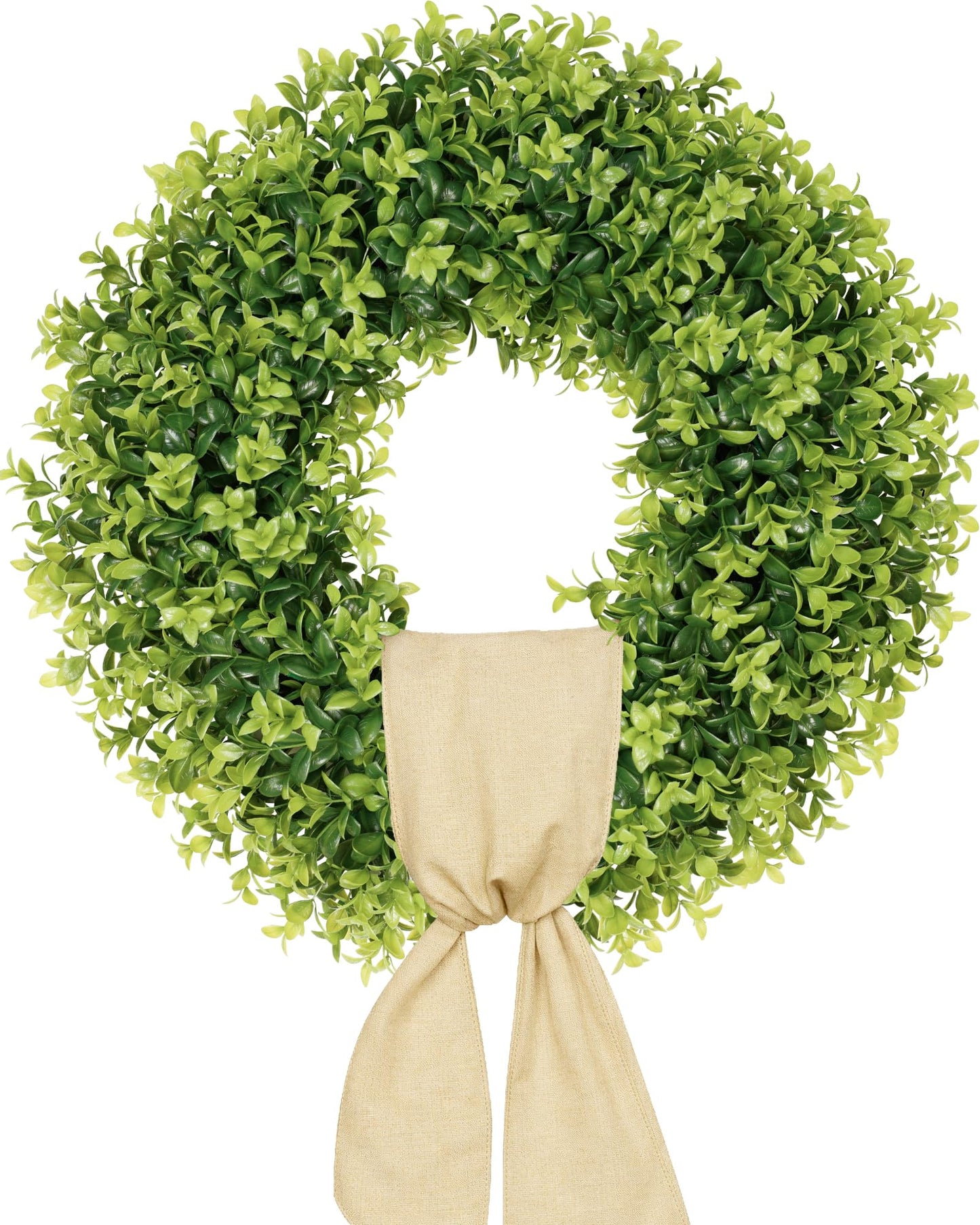 Vlorart 22 Inch Boxwood Wreaths for Front Door, UV-Resistant Green Decor