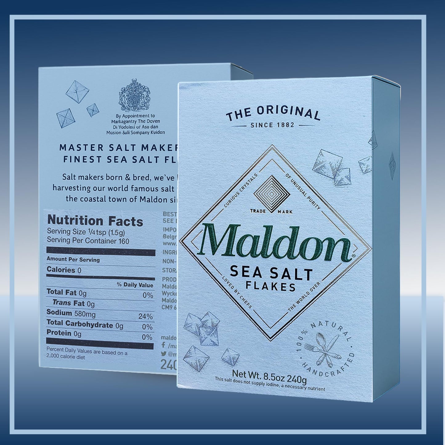 NORTHWARD SPIRIT Bamboo Salt Box Cellar Canister Gift Set With Maldon Sea Salt Flakes 8.5 Oz Box - Great For Salts, Spices, Seasonings In Your Gourmet Kitchen