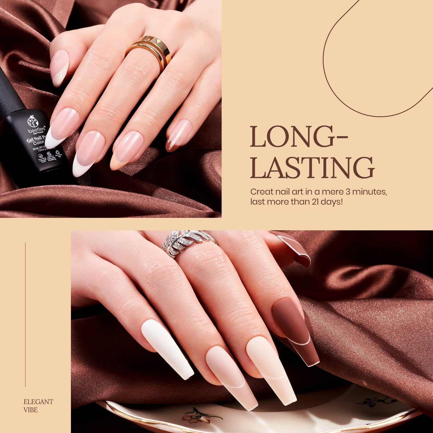 Beetles Jelly Gel Nail Polish Set, 6 Colors Milky White Nude Pink Brown Sheer Gel Polish Kit Nail Concealer Translucent Effect Soak Off Uv French Nail Art Gift for Women Ultimate Monochrome Collection