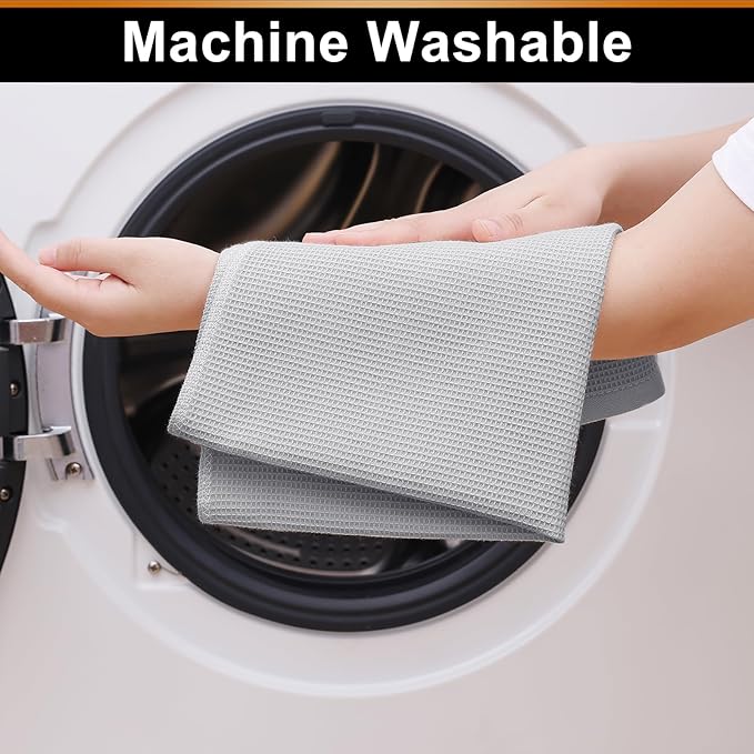 Homaxy 100% Cotton Waffle Weave Kitchen Towels
