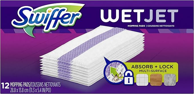 Swiffer WetJet Hardwood Floor Cleaner, Spray Mop Pad Refill