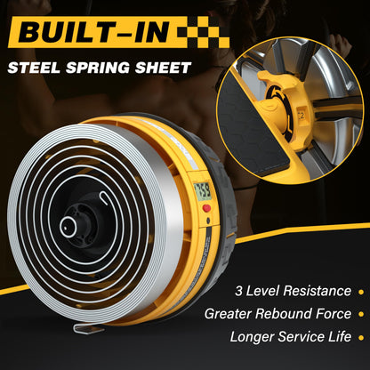 SNODE Ab Roller Wheel with Elbow Support, 3 Levels Resist, Dual Mode, Ab Wheel for Core Workout, Automatic Rebound Sytem,Spring Steel Sheet