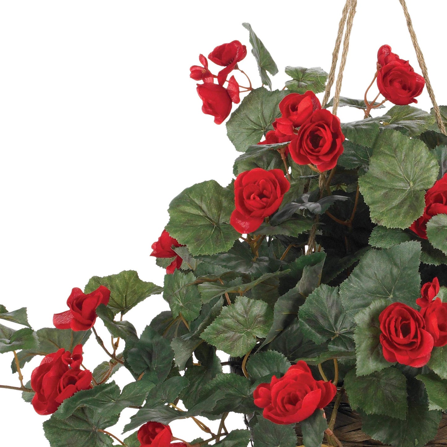 Nearly Natural Begonia Hanging Basket