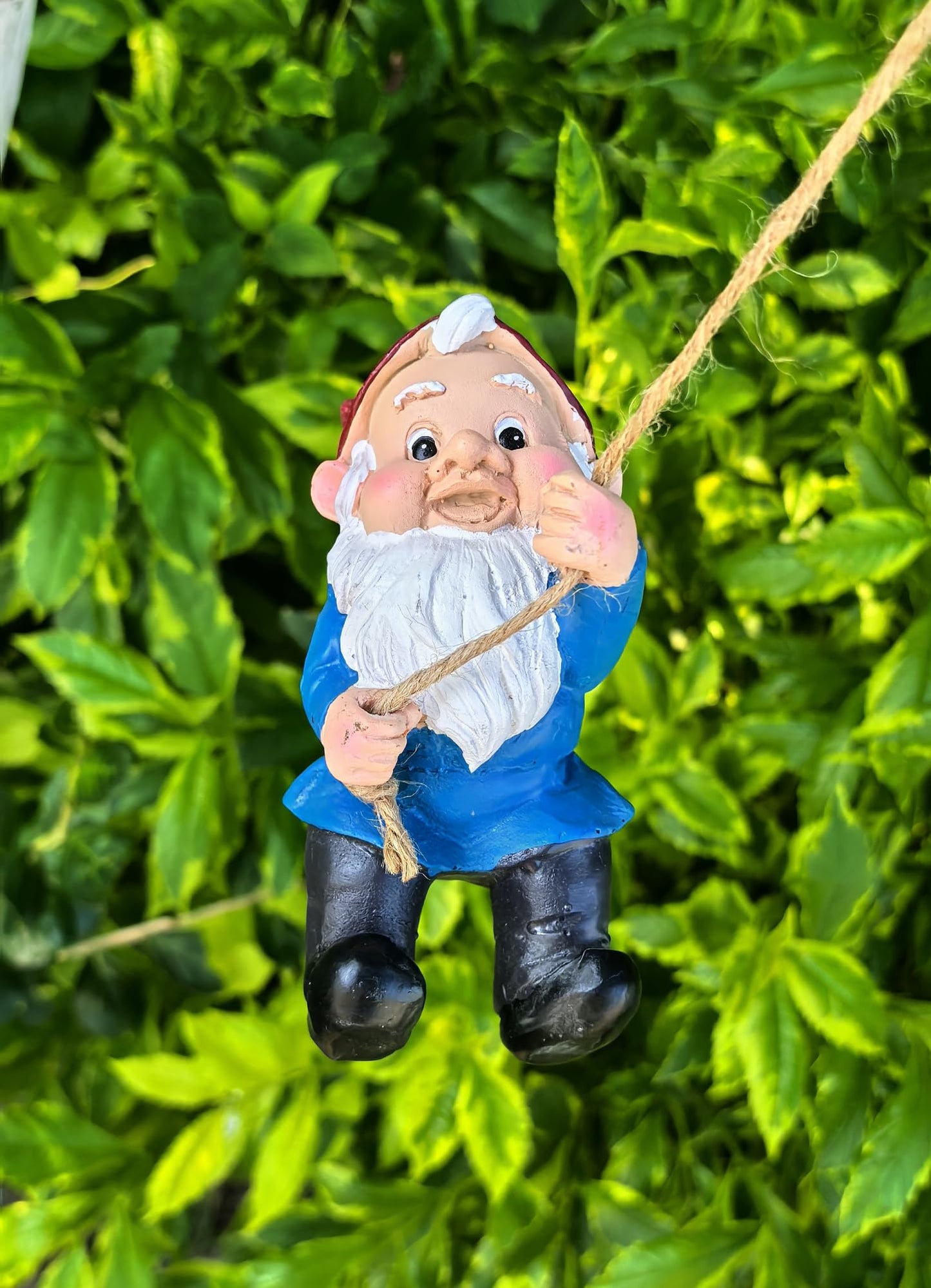 Ahbuohe Gnome Garden Decoration Climbing Tree Decor Outdoor,Fairy Door Tree Face Figurine Lawn Patio Decor,Funny Climbing Elves Tree Peeker Sculpture Yard Art