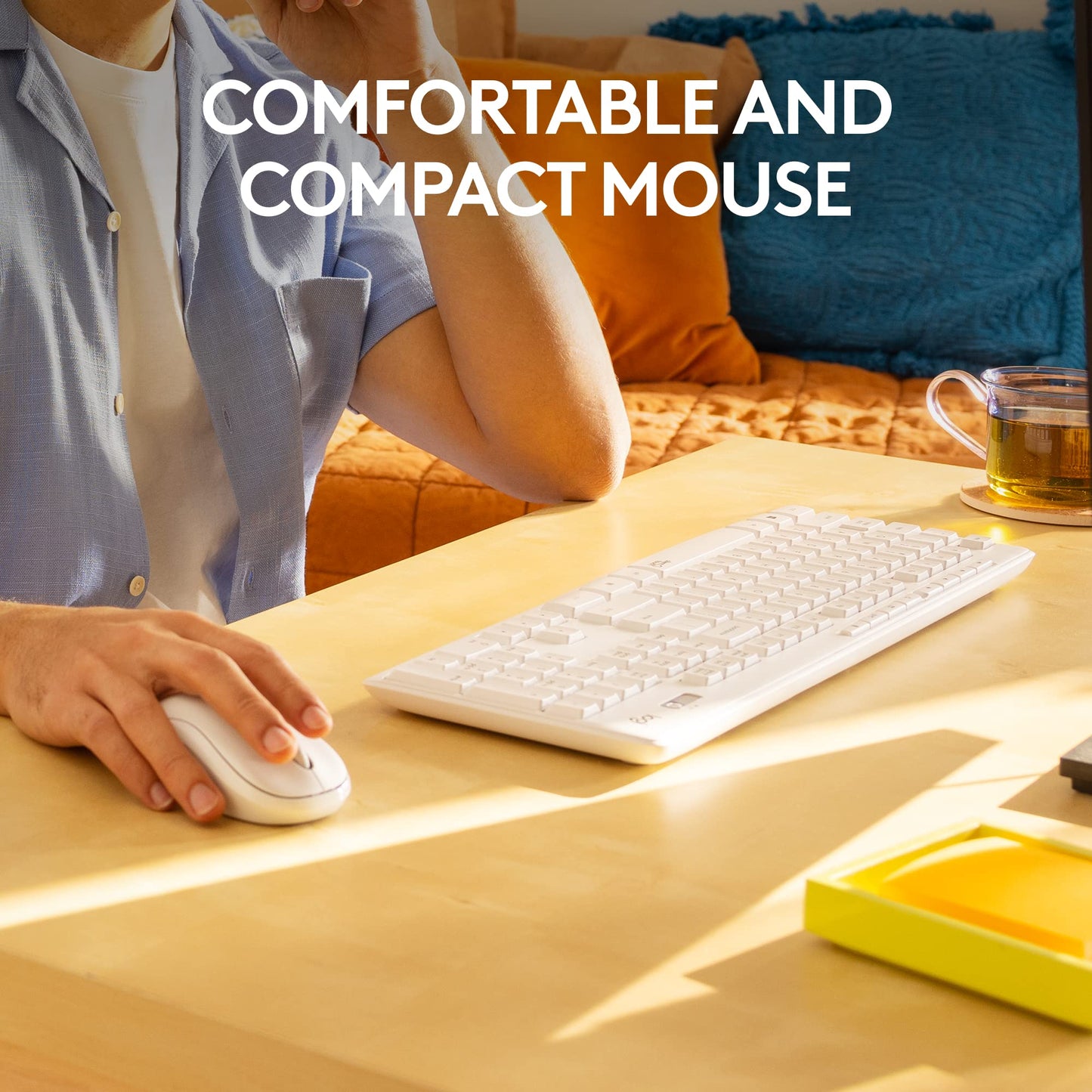 Logitech MK295 Wireless Mouse & Keyboard Combo with SilentTouch Technology, Full Numpad, Advanced Optical Tracking, Lag-Free Wireless, 90% Less Noise - Graphite