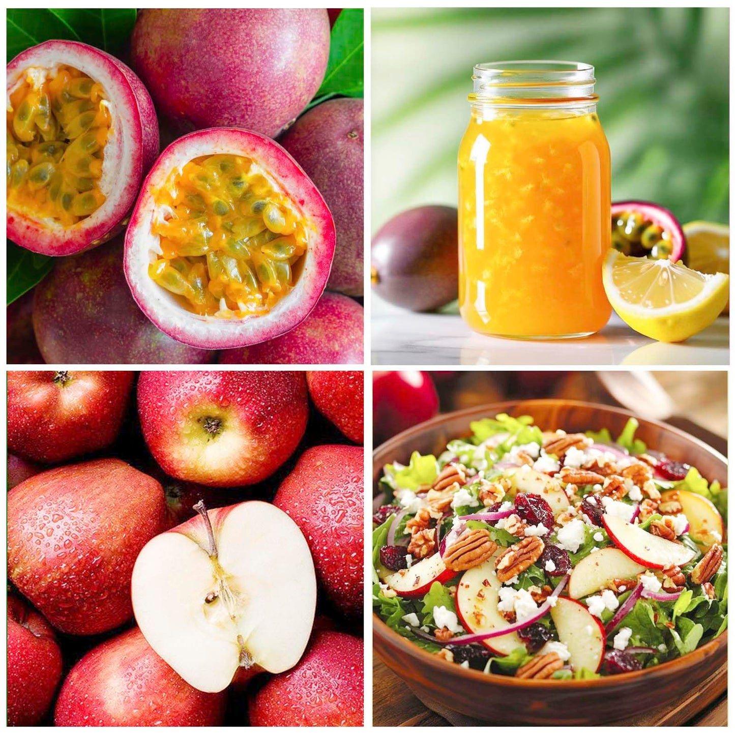 Mixed Fruit Seeds for Planting (6 Varieties) -40 Lemon 10 Cherry 40 Apple 40 Orange 10 Blueberry and 40 Passion Fruit Seeds for Home Garden- Non-GMO Seeds