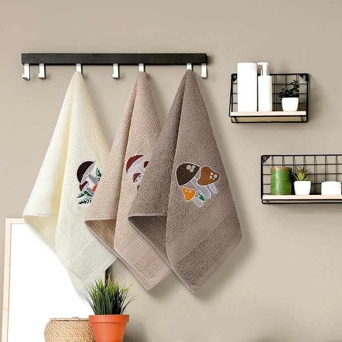 3 Pcs Mushroom Decorative Hand Towels