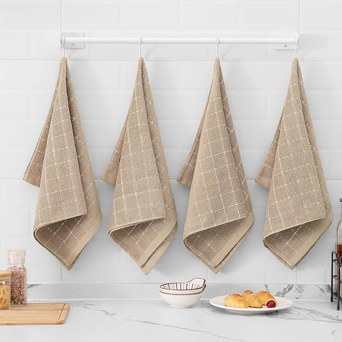 Mordimy 100% Cotton Terry Cloth Kitchen Towels, Super Soft and Absorbent Dish