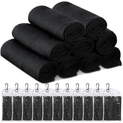 Redbaker 20 Pack Cooling Towel Bulk (40"x12"), Ice Towels for Neck and Face, Soft Breathable Microfiber Chilly Sweat Rag with Bags for Yoga, Sports, Running, Gym, Golf, Workout, Camping(Black)
